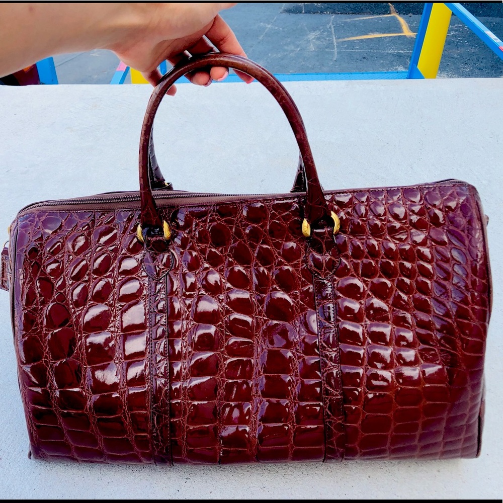 Fontanelli Travel bag/ Duffel bag (Burgundy/ Red). JB